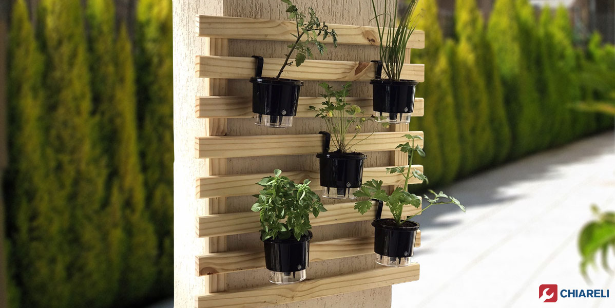 Suporte para plantas com pallets