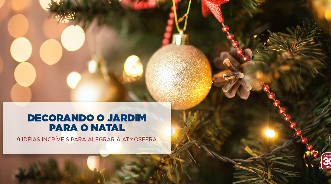 Decorando o jardim para o Natal